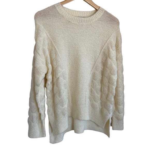 Moon River Dotted Texture Ivory Sweater - Picture 4 of 10